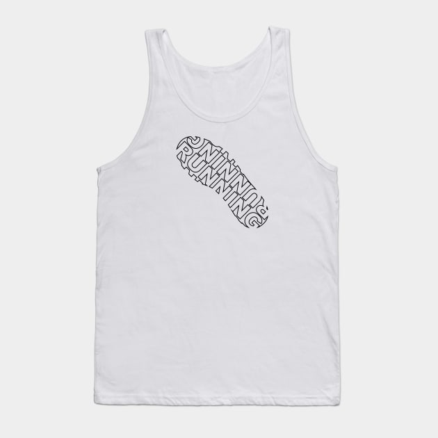 Running Shoe Print Tank Top by LudlumDesign